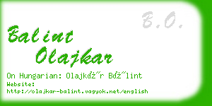 balint olajkar business card